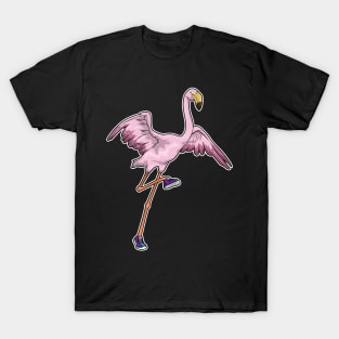 Flamingo Runner Running Sports T-Shirt